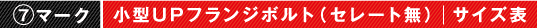 7マークUPフランジボルトサイズ表タイトル